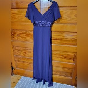Elegant purple floor-length gown